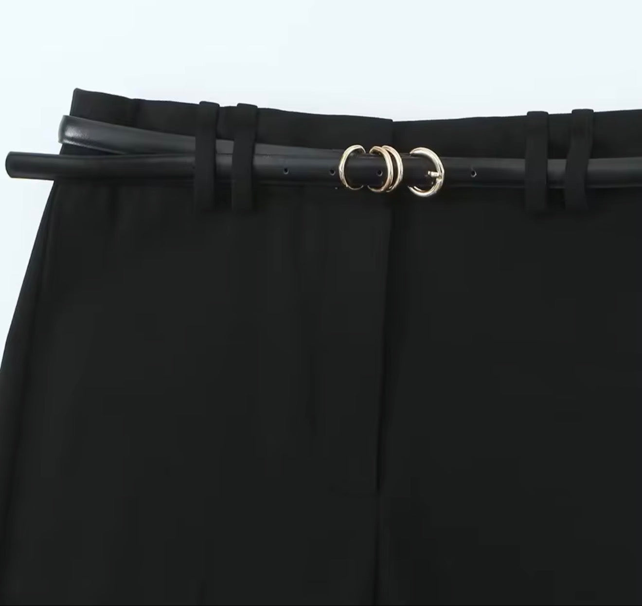 Pantalon capri avec ceinture