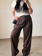ADEYA – Pantalon à pince oversize