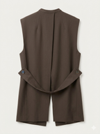ADEYA – Blazer sans manches marron