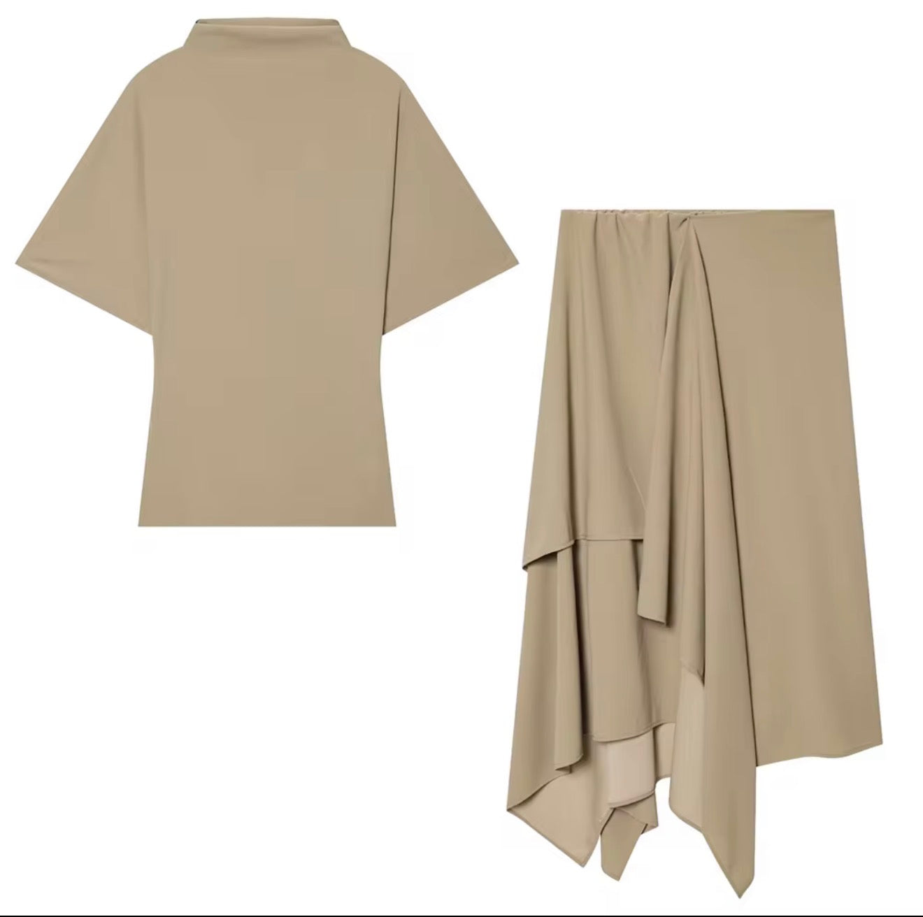 Ensemble jupe et top asymétrique